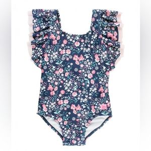 Rufflebutts Moonlit Meadow Butterfly Flutter Sleeve Swimsuit